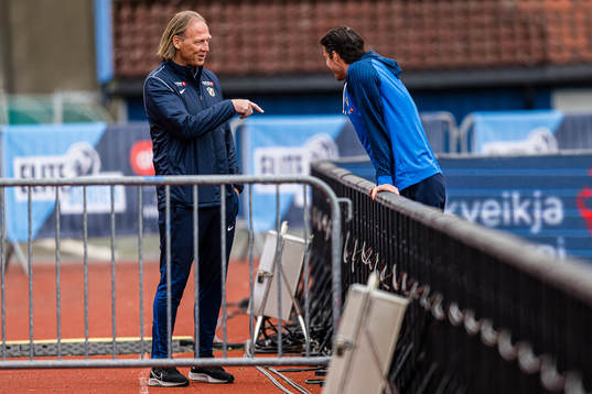 Torgeir Bjarmann, sports director of Stabæk, and Simen