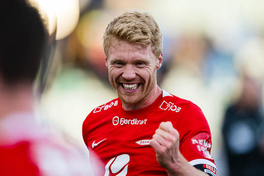 Sivert Heltne Nilsen of Brann celebrates