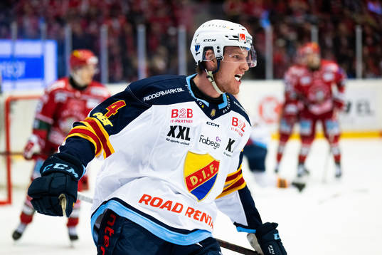Djurgårdens Edvin Hammarlund jublar