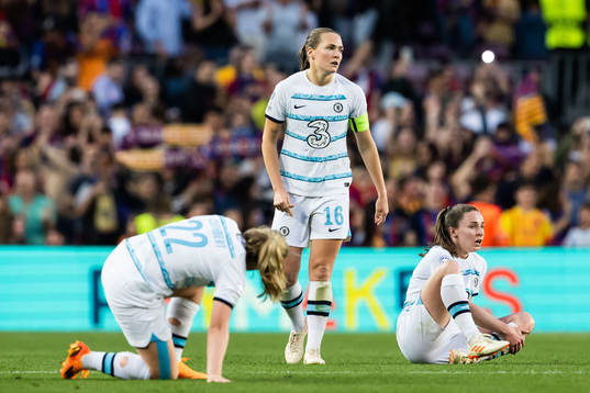 Magdalena Eriksson of Chelsea looks dejected