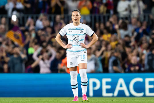 Johanna Rytting Kaneryd of Chelsea looks dejected