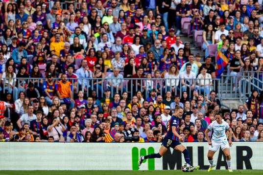 during the UEFA Women's Champions League football match