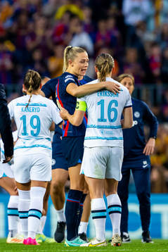 Fridolina Rolfö of Barcelona and Magdalena Eriksson of