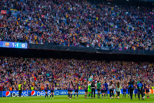 during the UEFA Women's Champions League football match