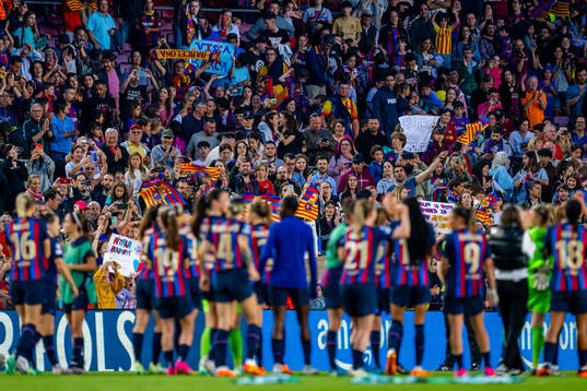 during the UEFA Women's Champions League football match