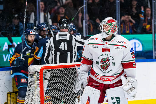 Modos målvakt Kristers Gudlevskis deppar