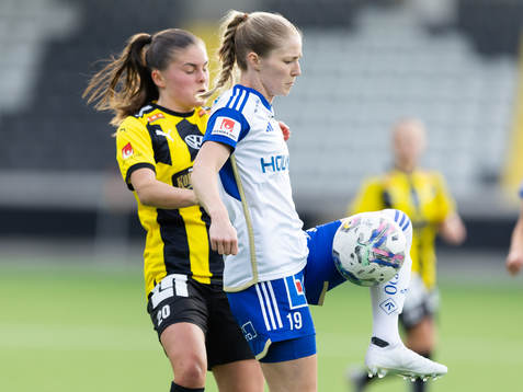 Häckens Hanna Wijk och IFK Norrköpings Sabina Ravnell