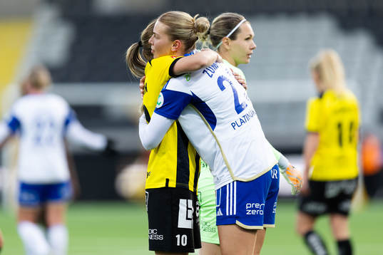 Häckens Elin Rubensson och IFK Norrköpings Diljá Ýr