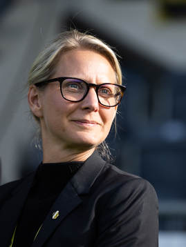 Vice klubbchef och kommunikationschef Malin Fahlén innan