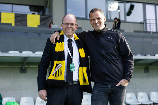 Häckens ordförande Anders Billström och tränare Robert