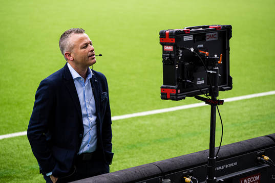 Svein Oddvar Moen, referee, at the VAR screen