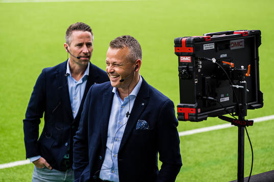 Svein Oddvar Moen, referee, at the VAR screen