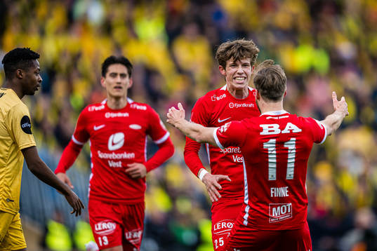 Niklas Jensen Wassberg of Brann celebrates