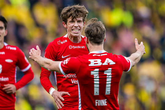 Niklas Jensen Wassberg of Brann celebrates