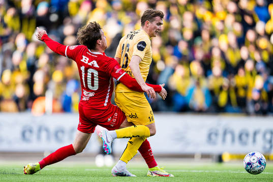 Frederik Børsting of Brann and Morten Ågnes Konradsen of