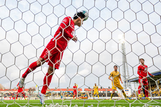 Svenn Crone of Brann saves a goal