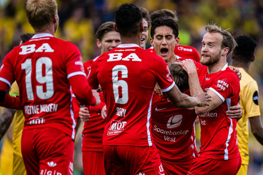 Niklas Jensen Wassberg of Brann celebrates