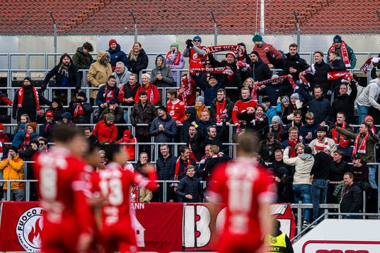 Spectators in the stands celebrates