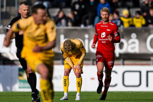Albert Grønbæk of Bodø/Glimt in pain