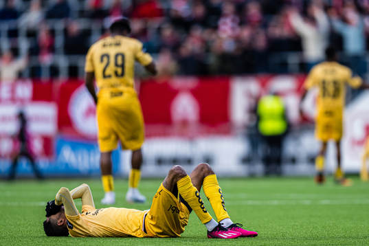 Amahl Pellegrino of Bodø/Glimt looks dejected