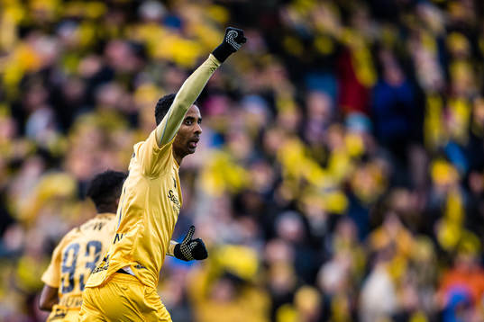 Amahl Pellegrino of Bodø/Glimt celebrates