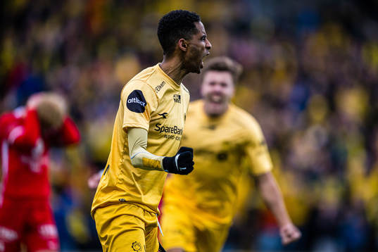 Amahl Pellegrino of Bodø/Glimt celebrates