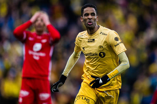 Amahl Pellegrino of Bodø/Glimt celebrates