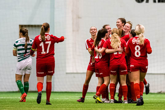 Kristina Borgenhaug Brudvik of Grand Bodø celebrates