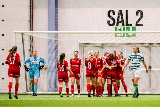 Kristina Borgenhaug Brudvik of Grand Bodø celebrates