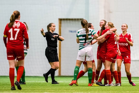 Kristina Borgenhaug Brudvik of Grand Bodø celebrates