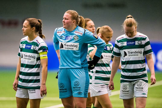 Maren Volden Snekvik and goalkeeper Ingvild Bergan