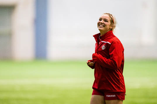 Robyn Virginia McCarthy of Grand Bodø warms up