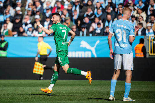 Hammarbys Viktor Djukanovic jublar