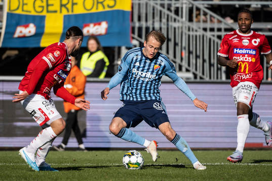 Degerfors Abdelkarim Mammar Chaouche och Djurgårdens Oskar