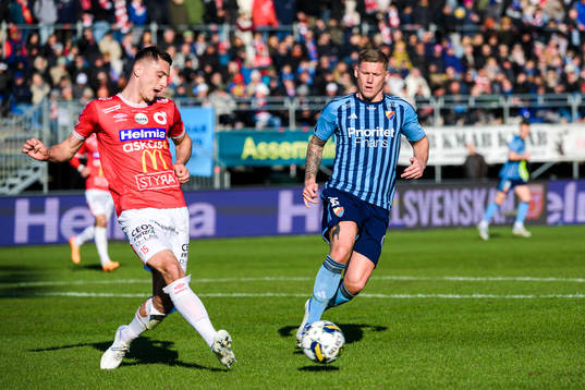 Degerfors Seid Korac och Djurgårdens Victor Edvardsen
