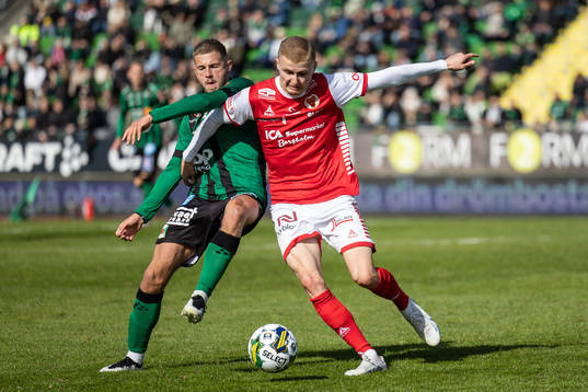 Varbergs Oliver Alfonsi och Kalmars David Kristjan Olafsson