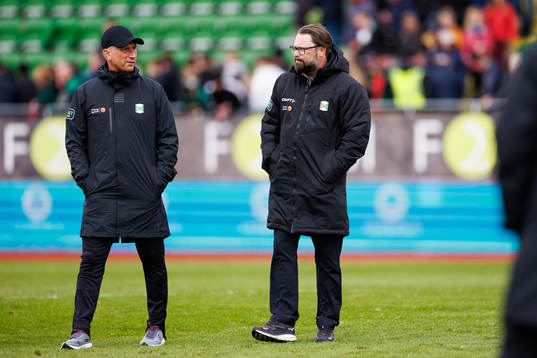 Varbergs assisterande tränare Fredrik Danielsson och