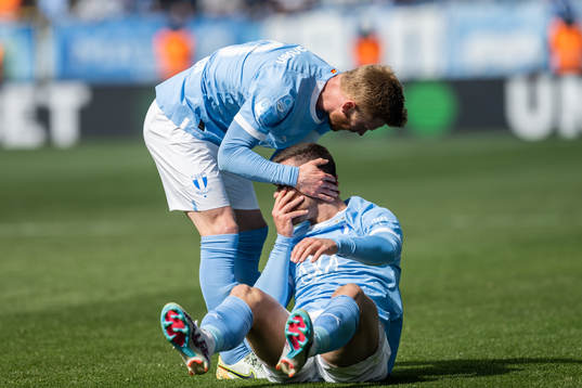 Malmö FFs Gabriel Busanello och Anders Christiansen