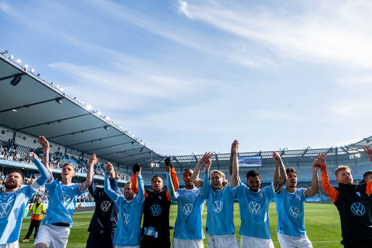 Malmö FFs spelare jublar