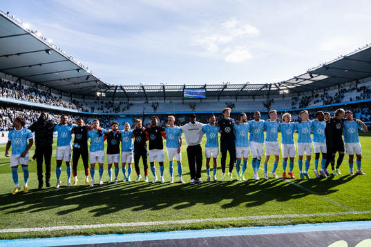 Malmö FFs spelare jublar