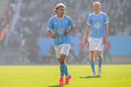 Malmö FFs Sebastian Nanasi och Hugo Larsson