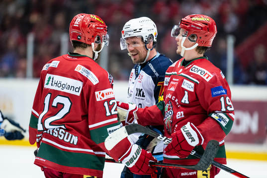 Djurgårdens Nicklas Danielsson i en diskussion med Modos