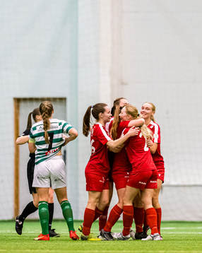 Kristina Borgenhaug Brudvik of Grand Bodø celebrates