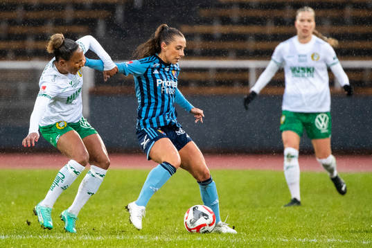 Hammarbys Madelen Janogy och Djurgårdens Tilde Lindwall