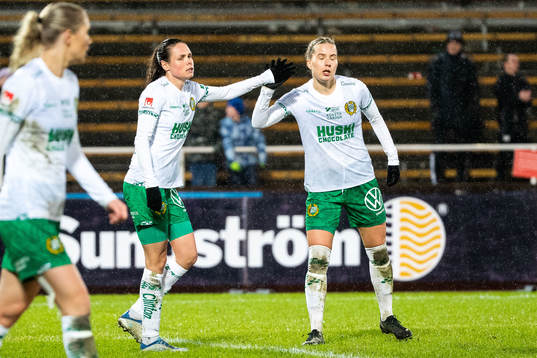 Hammarbys Simone Boye Sørensen och Eva Nyström