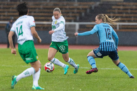 Hammarbys Jonna Andersson och Djurgårdens Alice Bergström