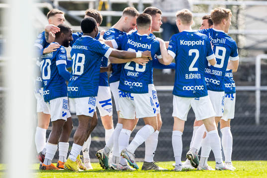 Trelleborgs spelare jublar