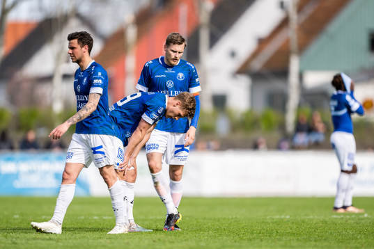 Trelleborgs Herman Hallberg, Tobias Karlsson och Mikko