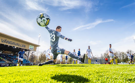 Trelleborgs Haris Brkic gör 3-1 målet bakom GIF