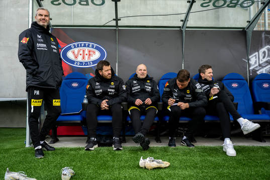 Petter Myhre, assistant coach, Geir Bakke, head coach, and